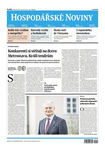 Obálka e-magazínu Hospodářské noviny 196 - 10.10.2022