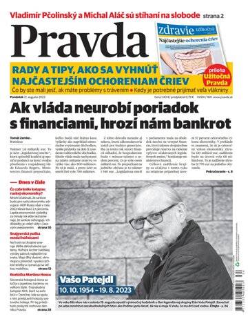 Obálka e-magazínu Pravda 21. 08. 2023