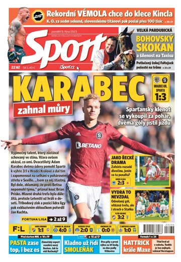 Obálka e-magazínu Sport 9.10.2023