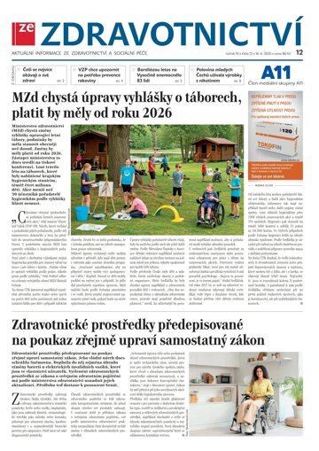 Obálka e-magazínu Ze Zdravotnictví 12/2025