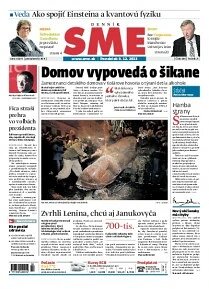 Obálka e-magazínu SME 9.12.2013