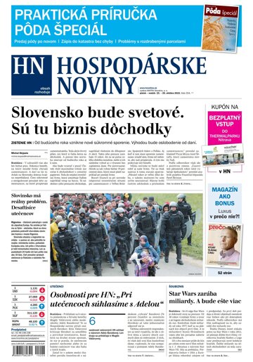 Obálka e-magazínu Hospodárske noviny 23.10.2015_017d55