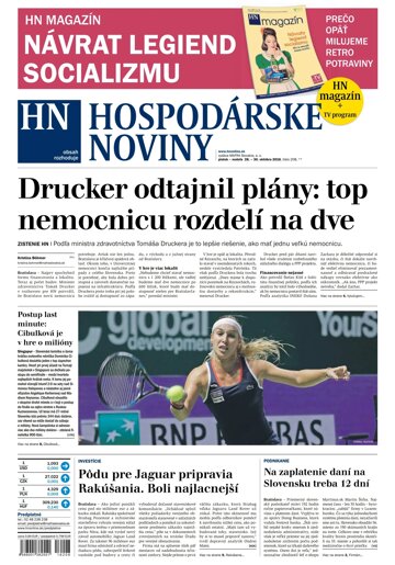 Obálka e-magazínu Hospodárske noviny 28.10.2016