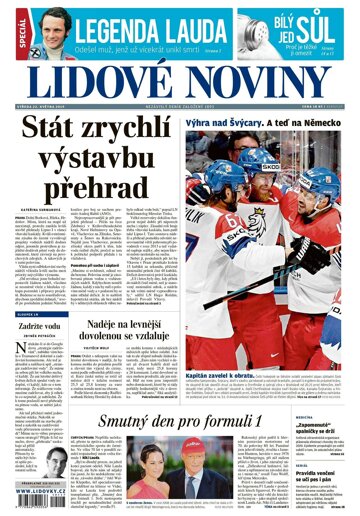 Obálka e-magazínu Lidové noviny 22.5.2019