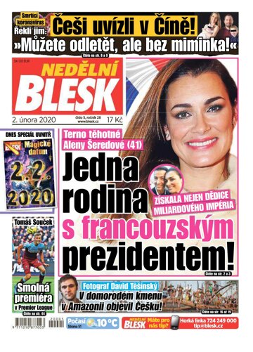 Obálka e-magazínu Nedělní Blesk 2.2.2020