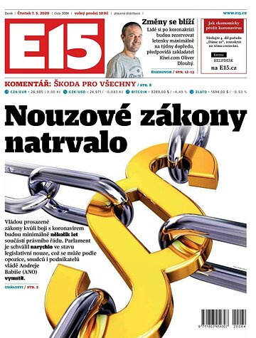 Obálka e-magazínu E15 7.5.2020