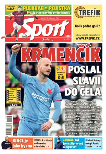 Obálka e-magazínu Sport 8.11.2021