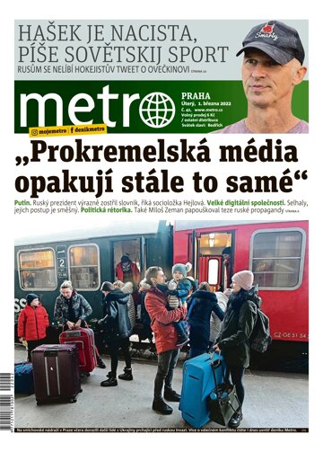 Obálka e-magazínu deník METRO 1.3.2022