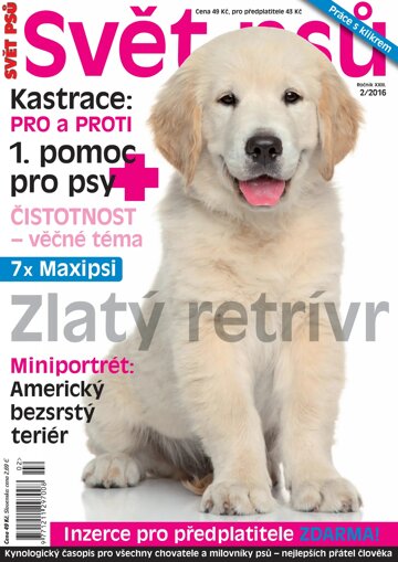 Obálka e-magazínu Svět psů 2/2016