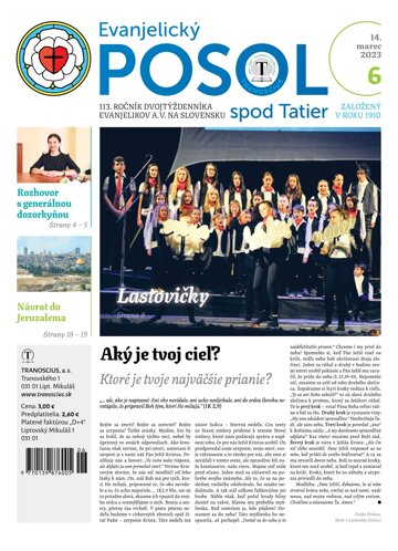 Obálka e-magazínu Evanjelický posol spod Tatier 6/2023