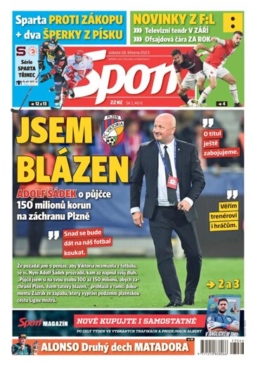 Obálka e-magazínu Sport 18.3.2023