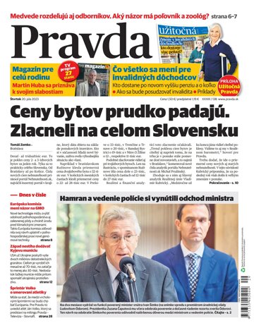 Obálka e-magazínu Pravda 20. 7. 2023