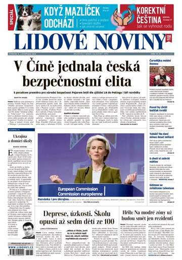 Obálka e-magazínu Lidové noviny 9.11.2023