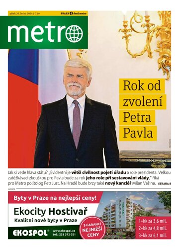 Obálka e-magazínu deník METRO 26.1.2024