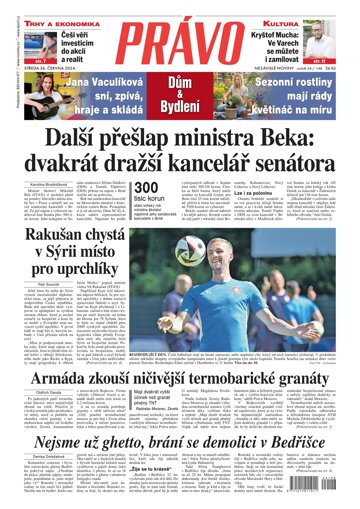 Obálka e-magazínu Deník Právo 26.6.2024