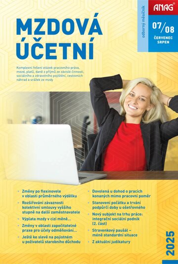 Obálka e-magazínu Mzdová účetní 2025 7–8/25