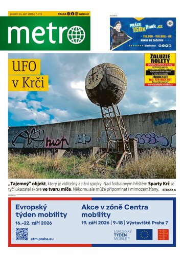 Obálka e-magazínu deník METRO 14.9.2026