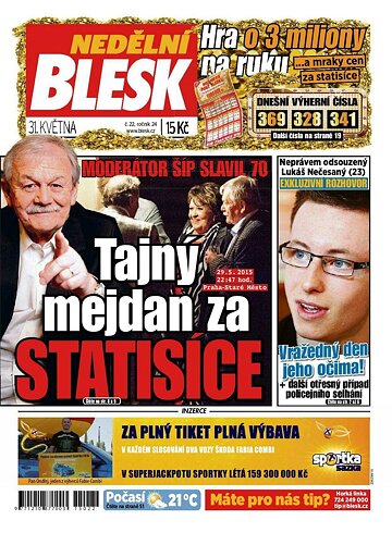 Obálka e-magazínu Nedělní Blesk 31.5.2015