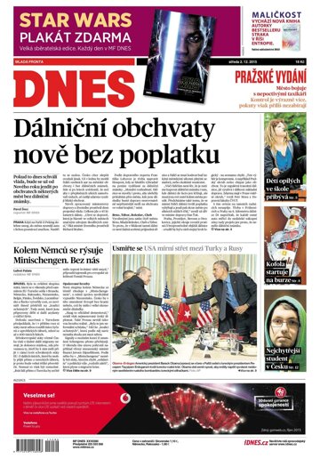 Obálka e-magazínu MF Dnes 2.12.2015