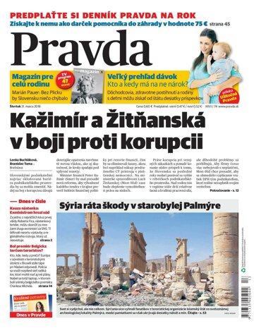 Obálka e-magazínu Pravda 31.3.2016