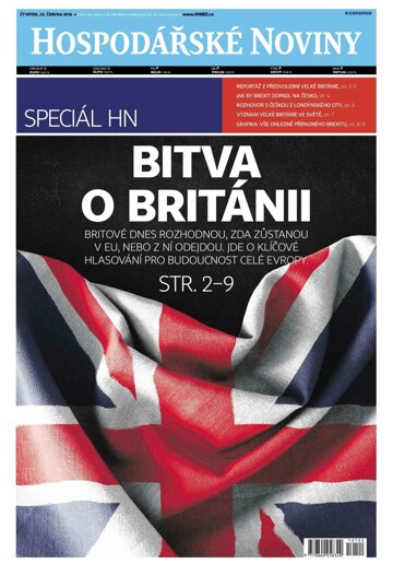 Obálka e-magazínu Hospodářské noviny 122 - 23.6.2016
