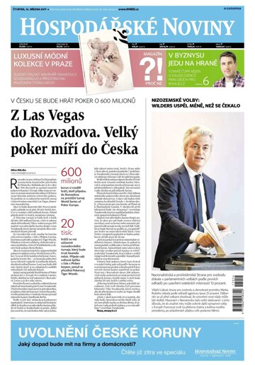 Obálka e-magazínu Hospodářské noviny 054 - 16.3.2017