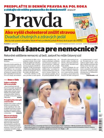 Obálka e-magazínu Pravda 23. 4. 2018