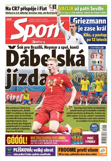 Obálka e-magazínu Sport 7.7.2018