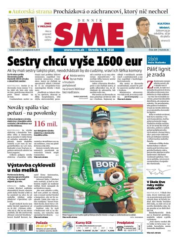 Obálka e-magazínu SME 5.9.2018