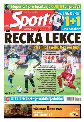 Obálka e-magazínu Sport 31.7.2019