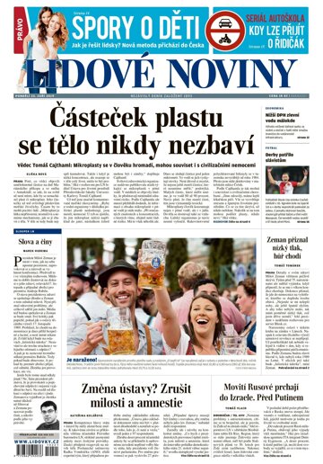 Obálka e-magazínu Lidové noviny 23.9.2019