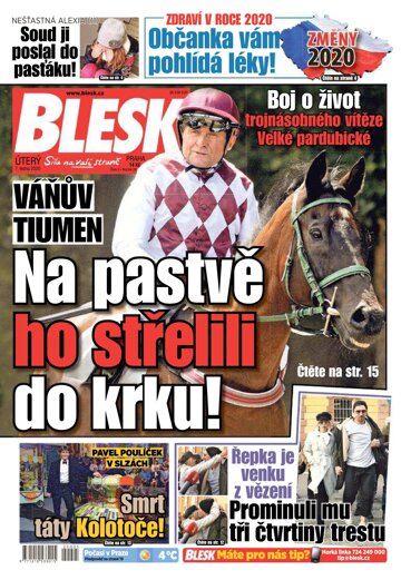 Obálka e-magazínu Blesk 7.1.2020