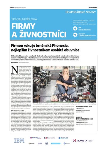 Obálka e-magazínu Hospodářské noviny - příloha 236 - 8.12.2021 Firmy a živnostníci