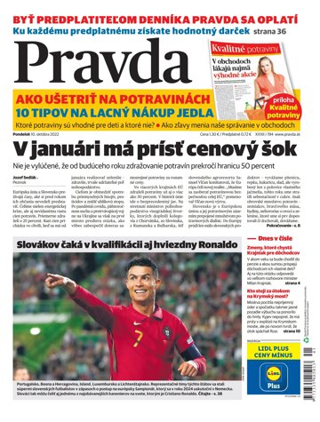 Obálka e-magazínu Pravda 10. 10. 2022