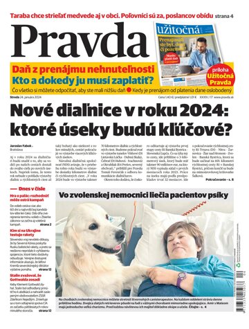 Obálka e-magazínu Pravda 24. 1. 2024