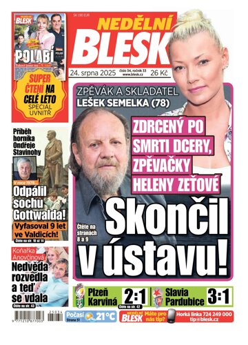 Obálka e-magazínu Nedělní Blesk 24.8.2025