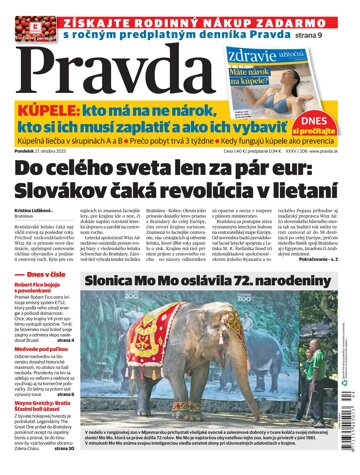 Obálka e-magazínu Pravda 27. 10. 2025