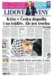 Obálka e-magazínu Lidové noviny 7.11.2013