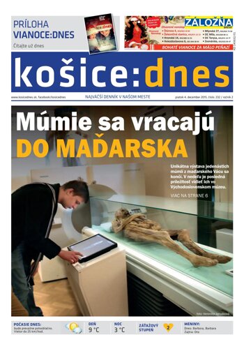 Obálka e-magazínu košice:dnes 4.12.2015