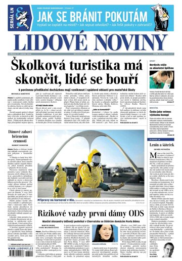 Obálka e-magazínu Lidové noviny 27.1.2016