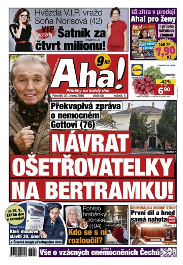 Obálka e-magazínu AHA! 29.2.2016