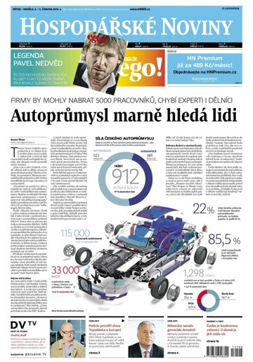 Obálka e-magazínu Hospodářské noviny 108 - 3.6.2016