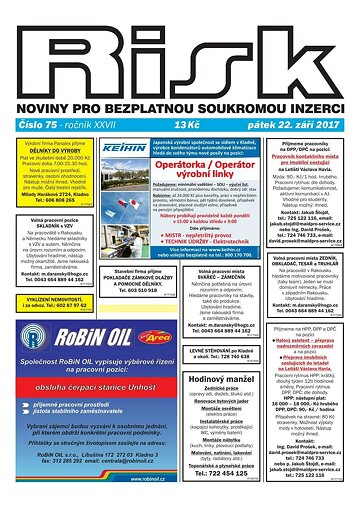 Obálka e-magazínu Risk 75/2017