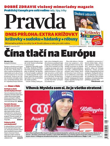 Obálka e-magazínu Pravda 28. 11. 2017