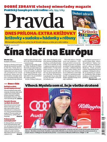 Obálka e-magazínu Pravda 28. 11. 2017
