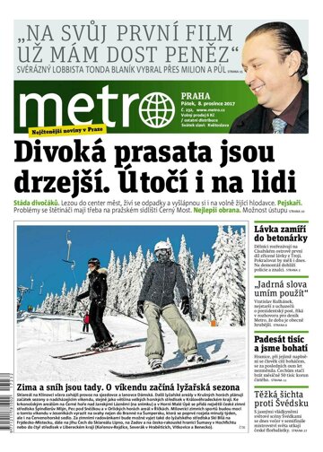 Obálka e-magazínu deník METRO 8.12.2017