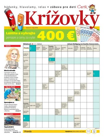 Obálka e-magazínu Krížovky 12. 5. 2018