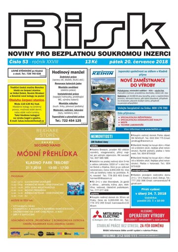 Obálka e-magazínu Risk 53/2018