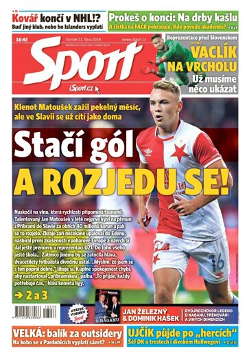 Obálka e-magazínu Sport 11.10.2018