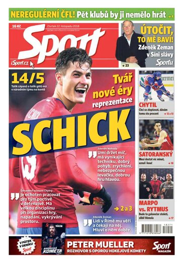 Obálka e-magazínu Sport 22.11.2018